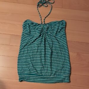 Striped Halter Tube Top